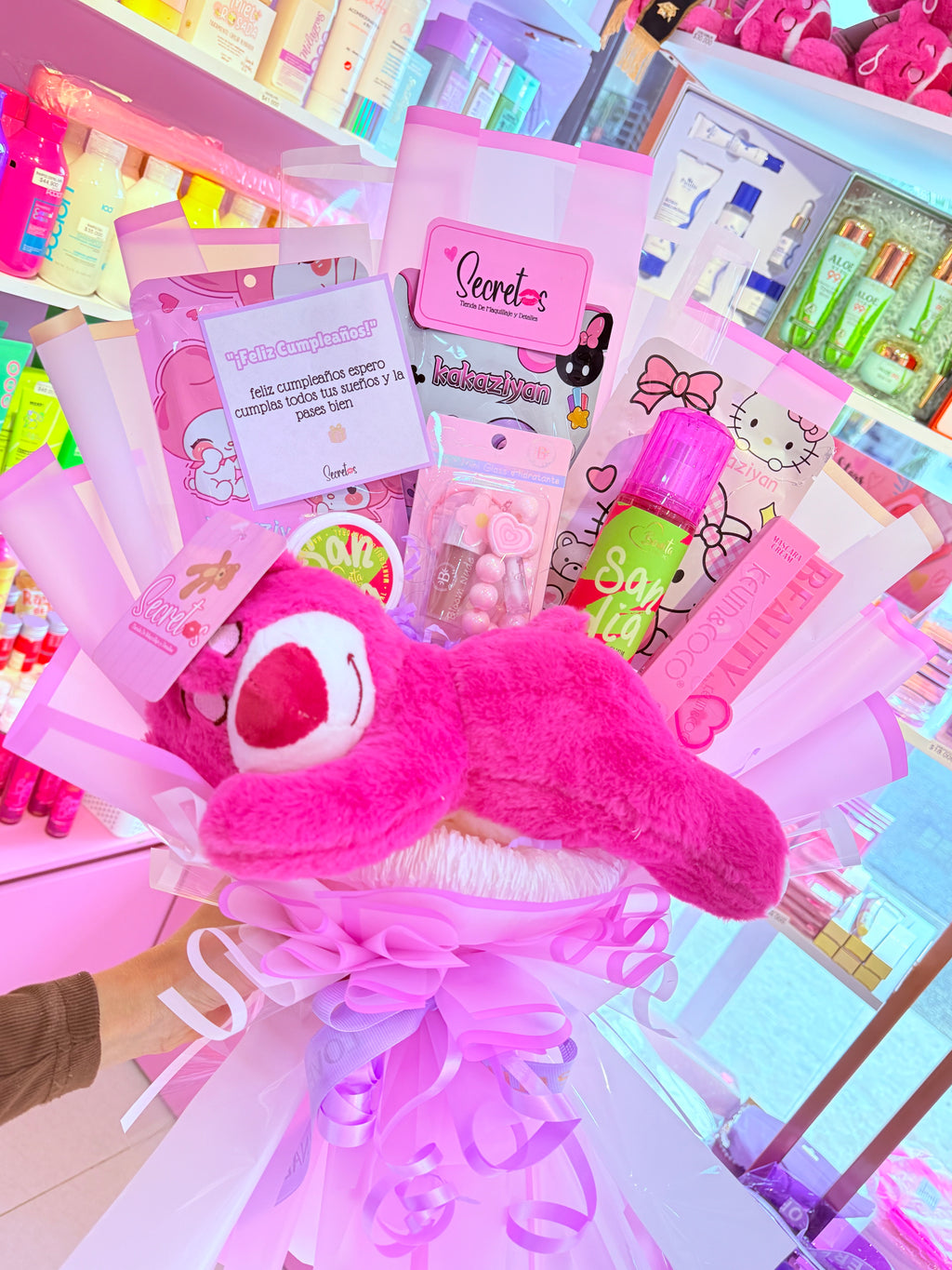 Ramo de maquillaje Gold con lotso dormilón