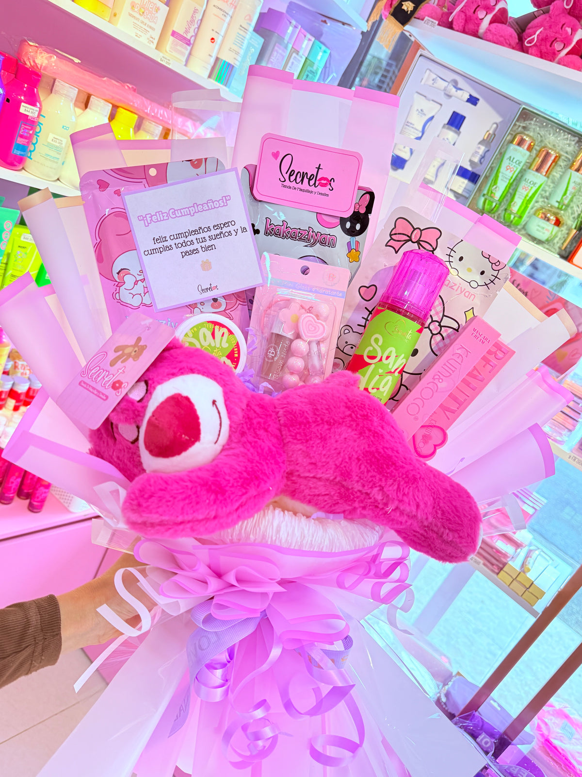 Ramo de maquillaje Gold con lotso dormilón
