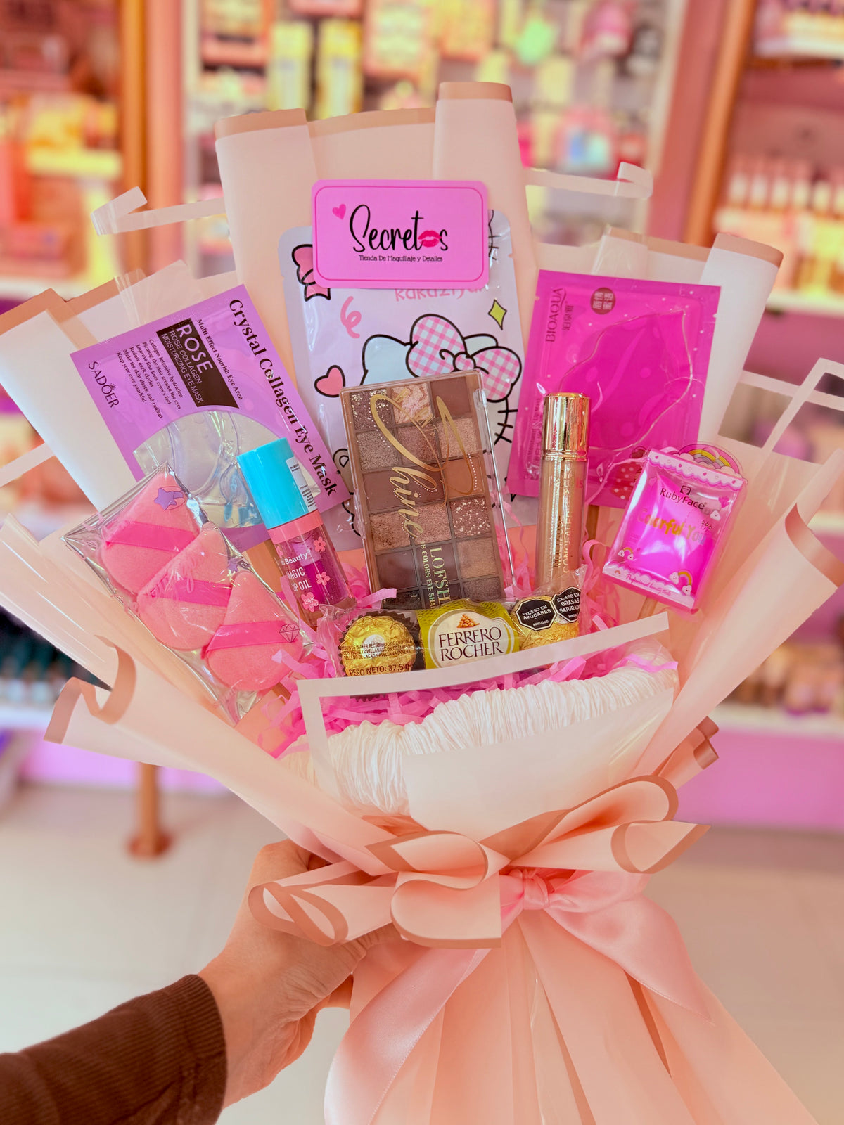 Ramo maquillaje Gold rosa