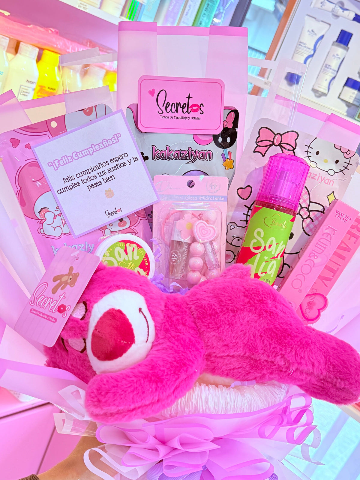 Ramo de maquillaje Gold con lotso dormilón