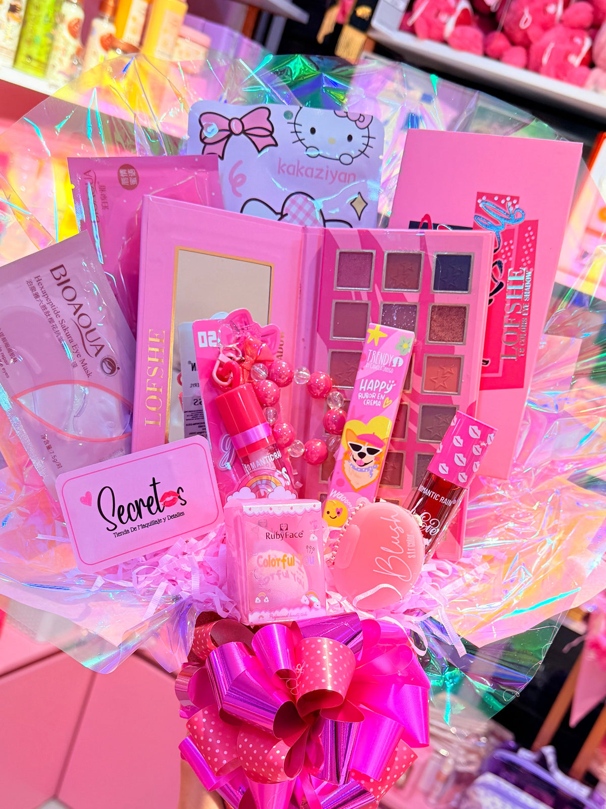 Ramo de maquillaje fucsia