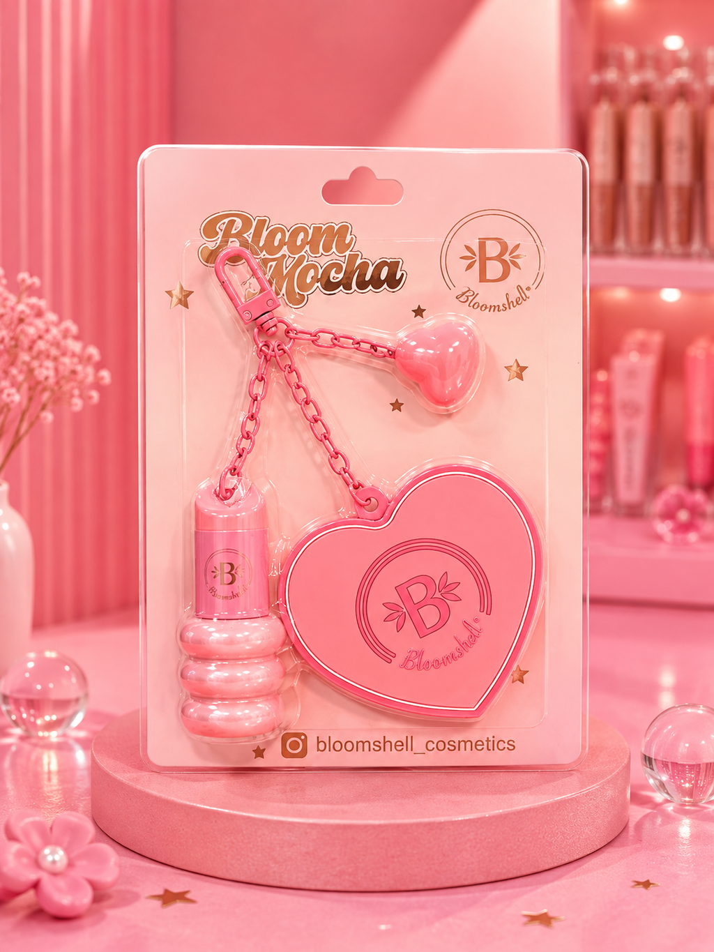Bloom Mocha Espejo Corazón Brillo Hidratante Bloomshell