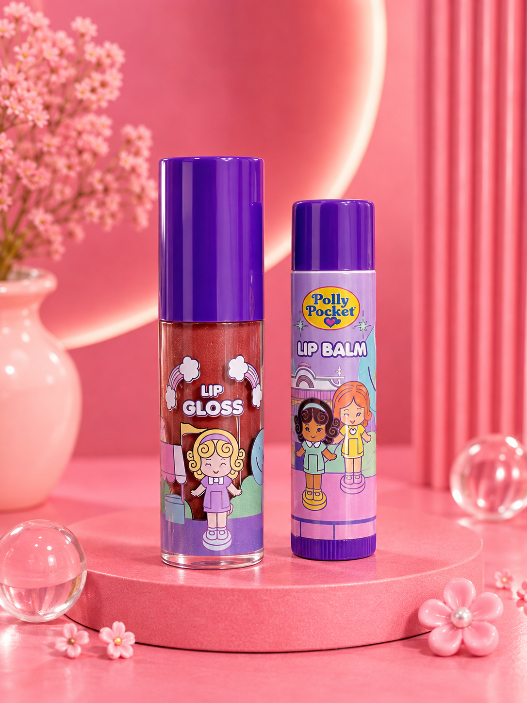 Kit gloss y barra Polly poket trendy