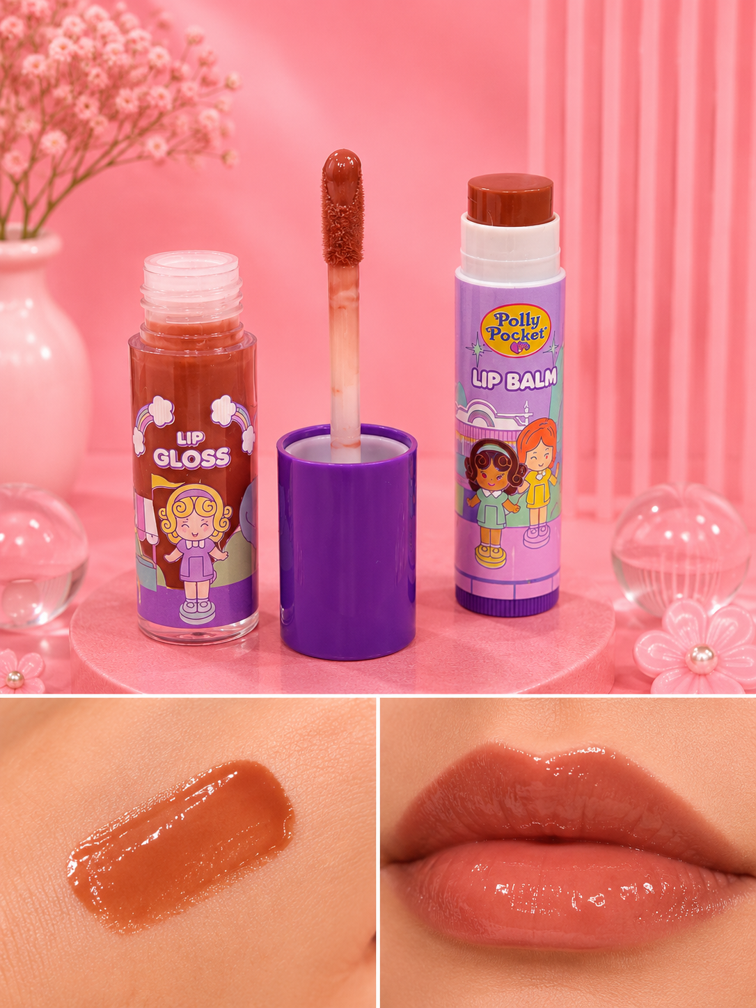 Kit gloss y barra Polly poket trendy