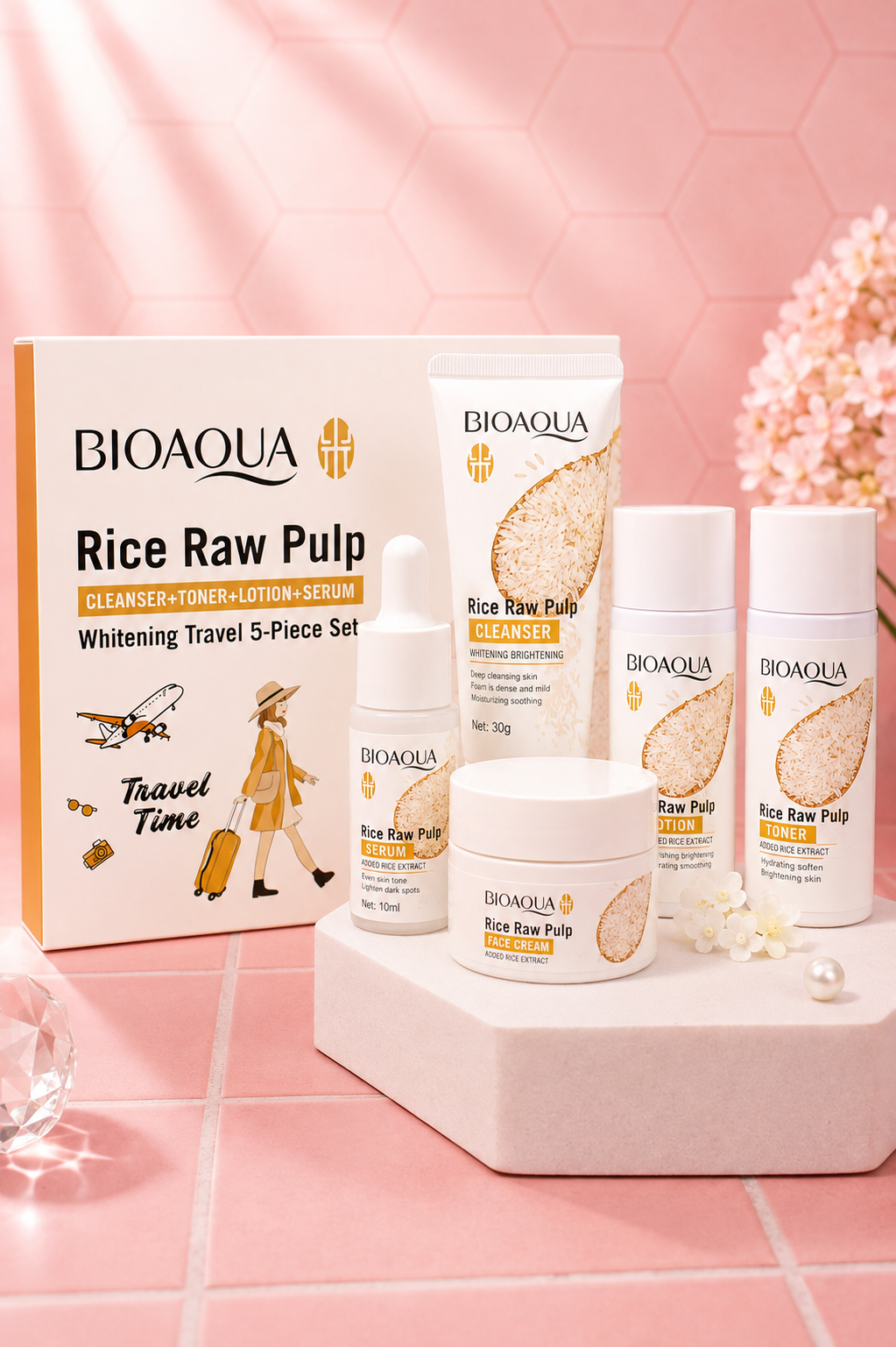 Kit Facial Arroz Mini Bioaqua