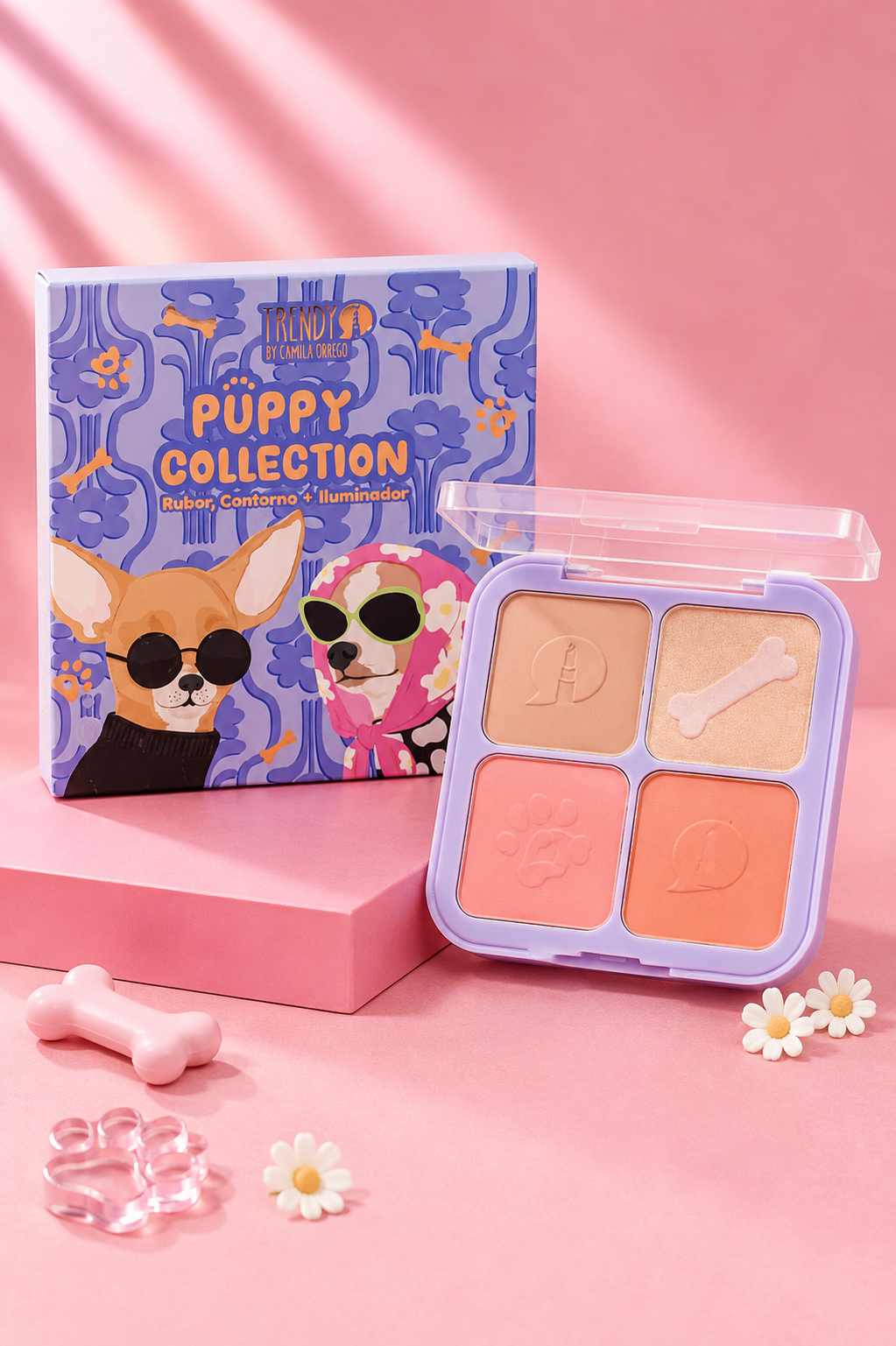 Rubor e Iluminador Puppy Collection Trendy