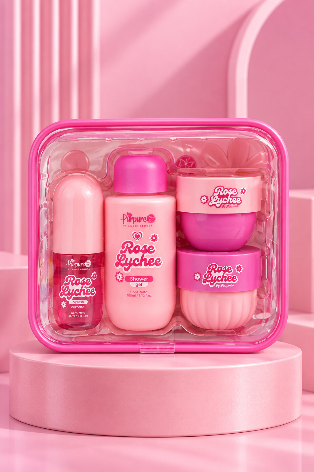 Kit Cartuchera X4 Rose Lychee Purpure