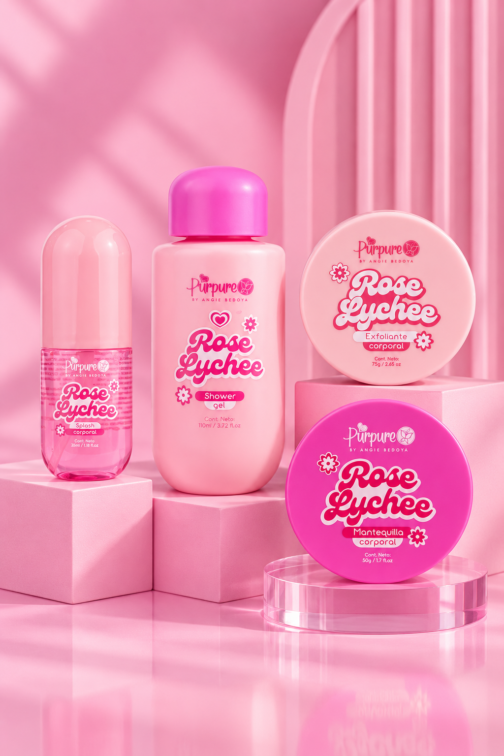 Kit Cartuchera X4 Rose Lychee Purpure