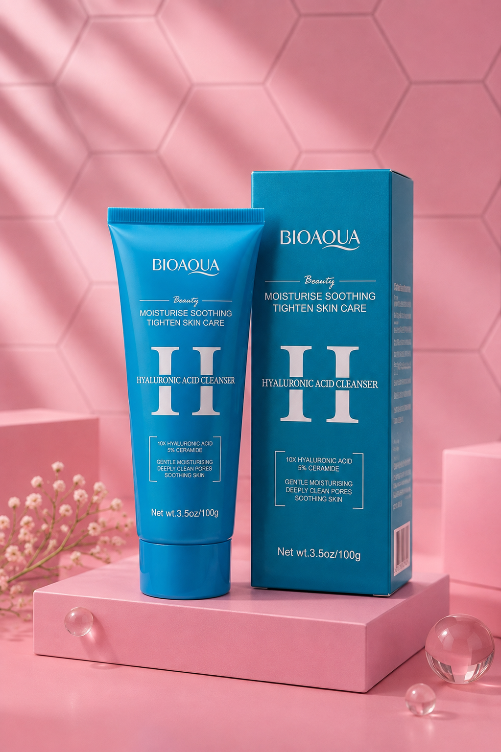 Jabón facial ácido hialuronico bioaqua