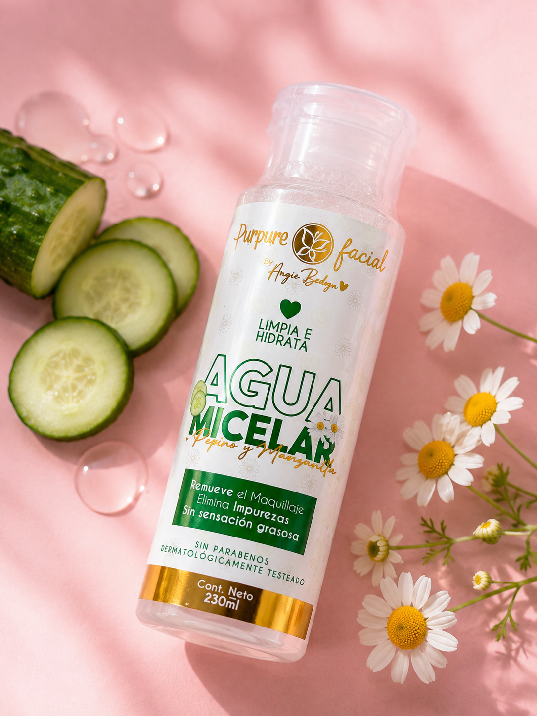 Agua micelar purpure aloe y manzanilla