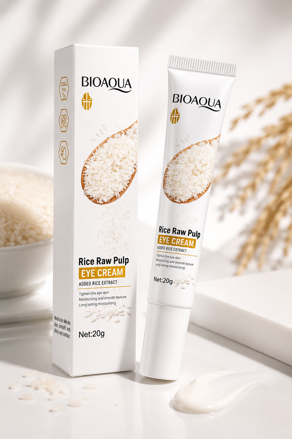 Contorno de ojos arroz bioaqua