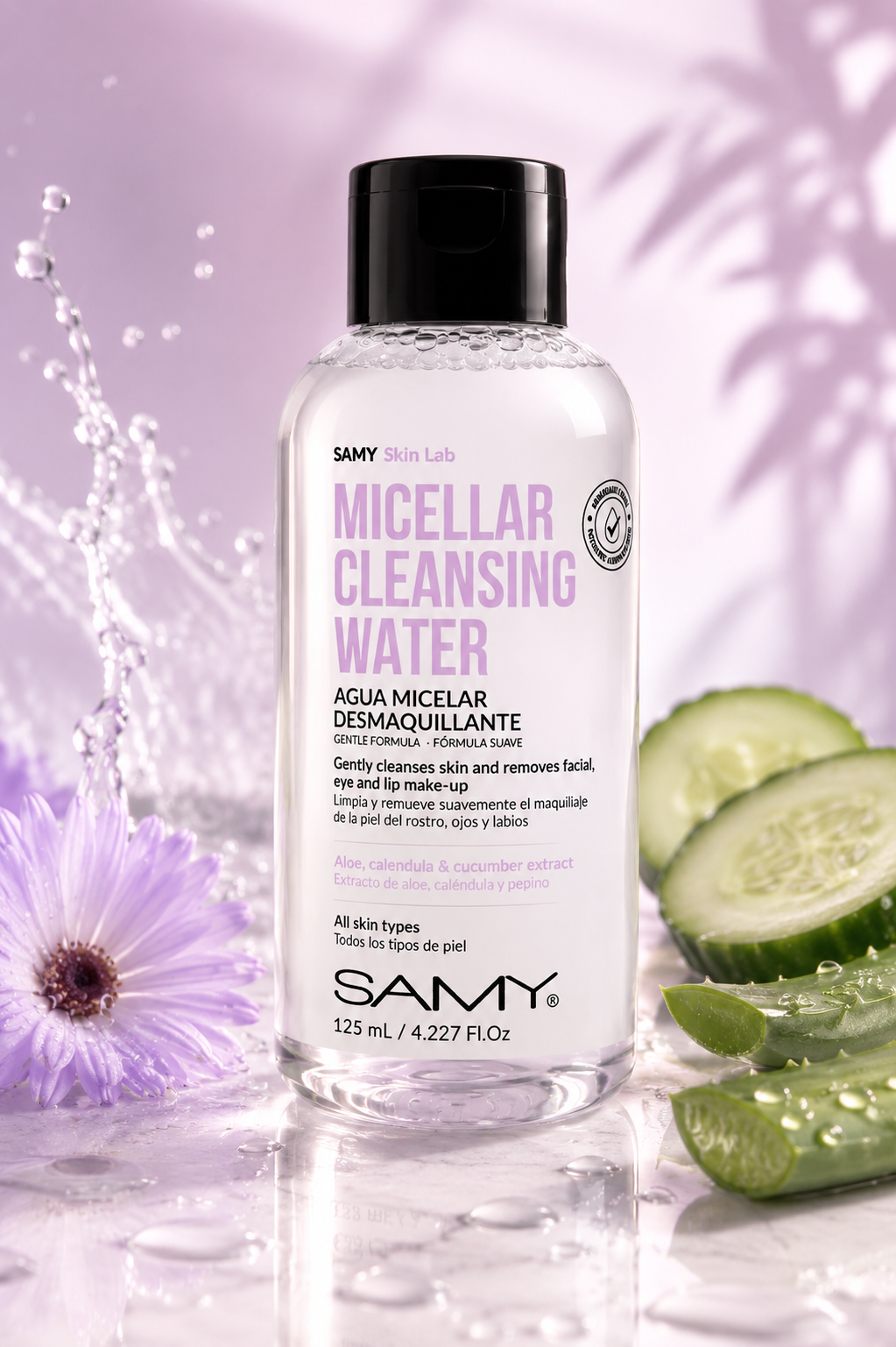Agua Micelar Desmaquillante Samy Dermatológicamente Comprobada