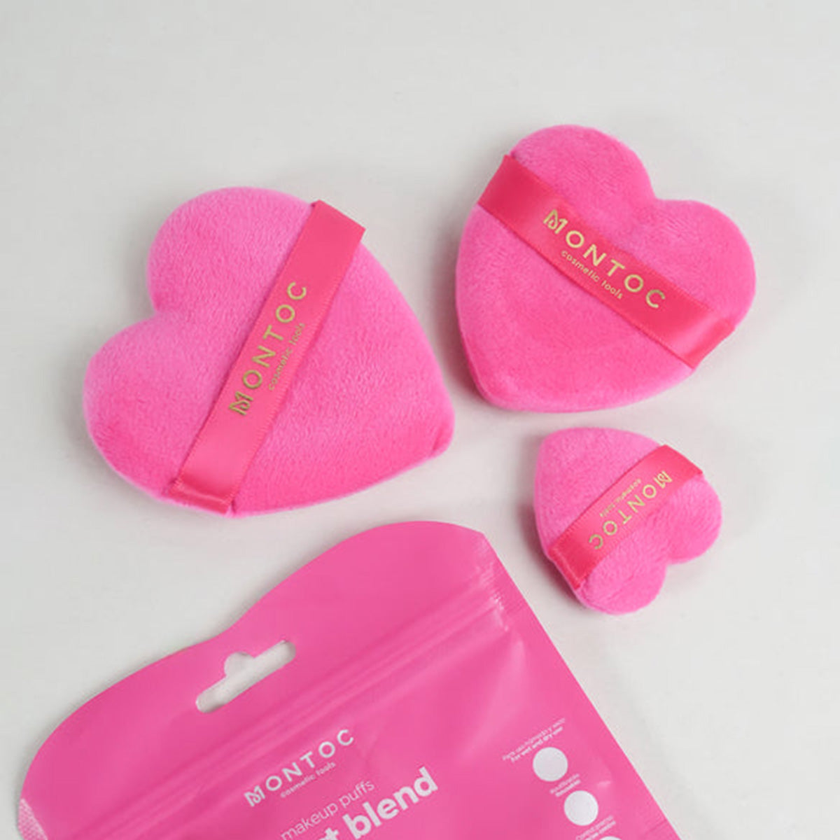 Set de borlas corazón fucsia montoc